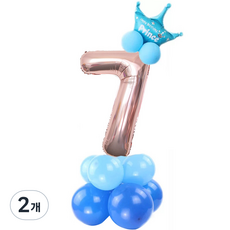 Pang Party 裝飾數字字母氣球組 7, 2個, 藍色