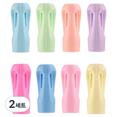 Daon Fancy 筆握筆套 鉛筆矯正器 7 x 38 mm 8件組, 混合顏色, 2套