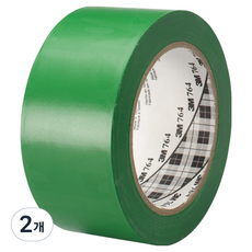 3M 地板標線 764 膠帶 綠色 50.8mm x 32.9m, 透明, 2個