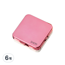 알럽뷰 아이칸 콘택트 렌즈 미러 케이스, 로즈레드, 6개