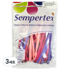 셈퍼텍스 요술풍선 260S 50p 세트, 핑크 + 푸치샤 + 라일락, 3세트