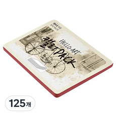 종이문화 헬로우 아트 캘리팩 두꺼운 엠보카드 200g 57 엣지레드, 208 x 153 mm, 125개