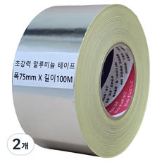 風管用 大容量 超強力黏著 鋁箔膠帶 75mm x 100m, 2個