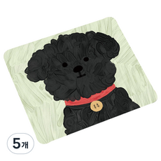 테이아 파스텔톤 귀여운 댕댕이 캐릭터 마우스패드 30 x 25 x 0.3 cm, 강아지 01, 5개
