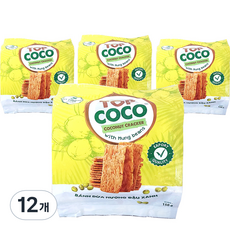 TOPCOCO 椰子脆米餅 綠豆口味 10包入, 12袋, 150g