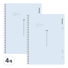 3000 Main Page 2分割 數學練習簿, 4個, 藍色