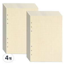 PAPERIAN Life Pad 6孔活頁A5格子黃色, 16件, 4個