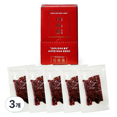 육포당 프리미엄 1등급 한우 한입 육포 5p, 150g, 3개
