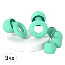Monglico 隔音降噪助眠矽膠耳塞 2入組 綠色, 3套