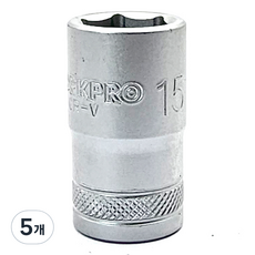 WORKPRO 短套筒 1/2" x 15mm WP274096, 5個