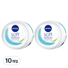 니베아 소프트 리프레싱 모이스처라이징 크림, 200ml, 10개