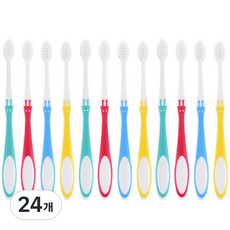 미소덴탈 기린 이중슬림모 유아 칫솔 7세부터 11세까지, 랜덤발송, 24개, 1개입