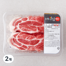 농협안심한돈 목살 구이용 (냉장), 600g, 2개