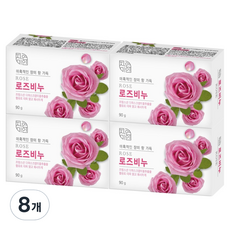 Natural Beauty 玫瑰香皂 玫瑰香, 8入, 90g