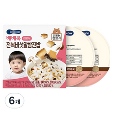 베베쿡 실온이유식 완료기 2p, 6개, 220g, 혼합맛(전복/버섯/알밤)