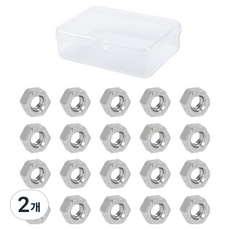 O-ON 碳鋼六角螺帽 20入 透明盒, 2個, M12, 10.8mm