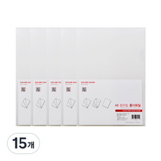 ECO Chungwoon PP彩色片L型文件夾 A5 158*220*0.18mm 10入, 半透明, 15個