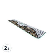 JUNBI 지압 발판 매트 반 구슬형 40 x 150 cm, 2개, 혼합색상