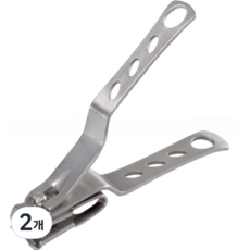 Mibill不鏽鋼360度旋轉刀片指甲剪 8cm, 銀, 2個