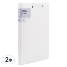 Lan CHYn 連勤牌文具 PP 馬卡龍色系強力夾 雙上 LC-612D-1 W, 2本, 白色