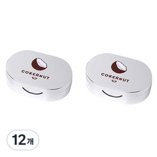 헬씨닷 타원 칼라 콘텍트렌즈통 코코넛, 실버, 12개