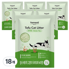 탐사 베이직 프리미엄 고양이 두부모래 7L (약 2.8kg), 녹차향, 18개