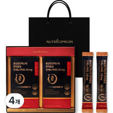 NUTRICOMEON 紅參人參保健飲30入禮品組+禮盒提袋, 15條, 4入