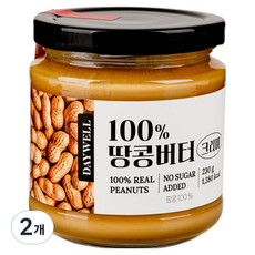 Daywell 無糖柔滑花生醬, 2個, 230g