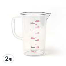 쿠킹플러스 PC 계량컵, 혼합색상, 500ml, 2개
