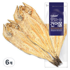 해맑은푸드 건조 황태포 2p, 6개, 120g