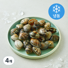 바이오션 바지락 40/50 (냉동), 4개, 800g