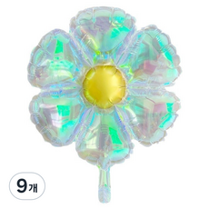 에드 반짝이는 생일파티 필름 풍선, 데이지 꽃, 9개