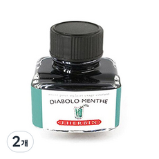 제이허빈 만년필 칼라잉크 30ml, 디아블로망뜨/라이트블루그린 33, 2개