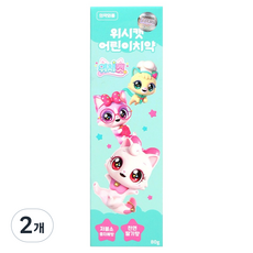 LeadersinPharm Wishcat 兒童牙膏, 2個, 80g