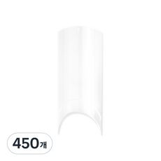 젤로젤로 리필용 인조 네일팁 씨커브 4호, 투명, 450개