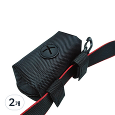 강아지 머글리 배변봉투 산책용 파우치, 블랙, 2개