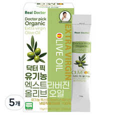 리얼닥터 닥터 픽 유기농 엑스트라버진 올리브 오일, 5개, 150g