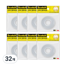 3M Scotch 雙面膠帶 138 18mm x 10m, 透明, 32個