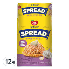 동원참치 스프레드 갈릭마요 통조림, 100g, 12개