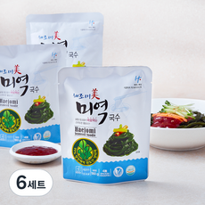 하이푸드 해조미 미역국수 180g + 비빔소스 60g 세트, 6세트