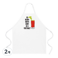 애티튜드에이프런즈 블러디 메리 에이프런, 혼합 색상, 2개