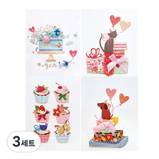From&To 貓狗卡片4件套組 FT1034-1234, 混色, 3套