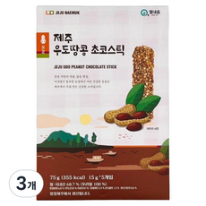 필내음 제주 우도땅콩 초코스틱, 75g, 3개