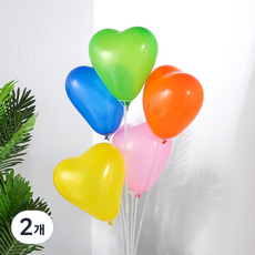 MEO 生日派對愛心氣球 100入, 混合色, 2個