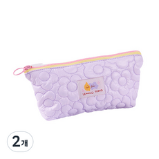 다아모아 버블 플라워 필통, 퍼플, 2개