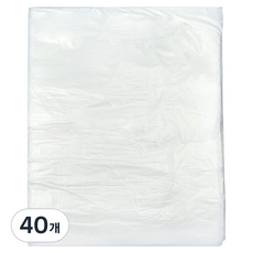 월드크린 분리수거 배접 비닐봉투 백색, 60L, 40개