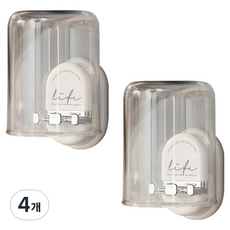 원이네 칫솔걸이 화장실 칫솔홀더, 화이트, 4개