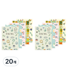 獨特L型文件夾 A4 圖案, 隨機出貨, 20個