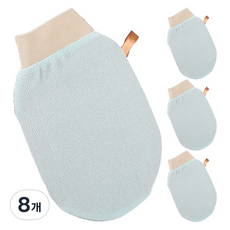 루미에도르 목욕 샤워타올 때밀이 장갑 23cm, 민트, 8개, 1개입