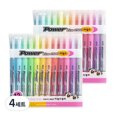 JAVAPEN Power Line螢光筆 12色, 溫和的, 4套